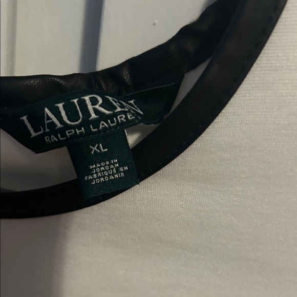 Ralph Lauren Ivory Tank Top with Dark Edges - Picture 2 of 5